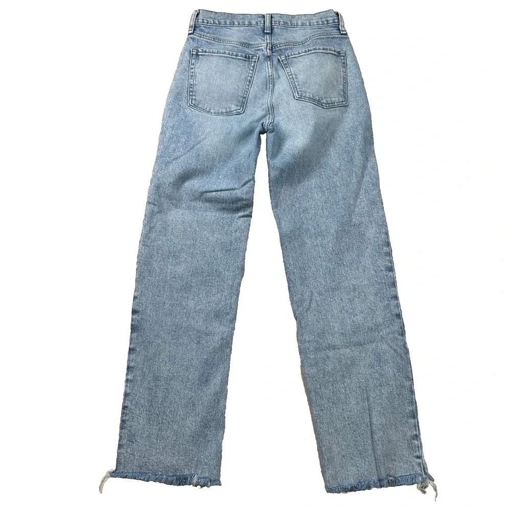Old Navy Jeans‎ Womens 0 Erin Boyfriend Raw Hem High Rise Crop Denim
